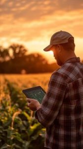 sunset farming technology stockcake