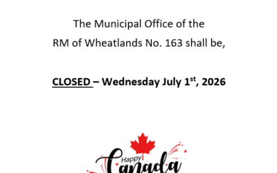 Office CLOSED for Canada Day July 1, 2026