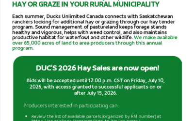 Hay & Pasture Opportunity with Ducks Unlimited Canada